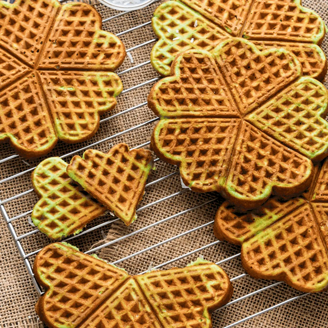 Coconut Pandan Waffles 1