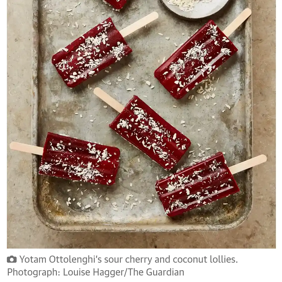 Sour cherry lollies