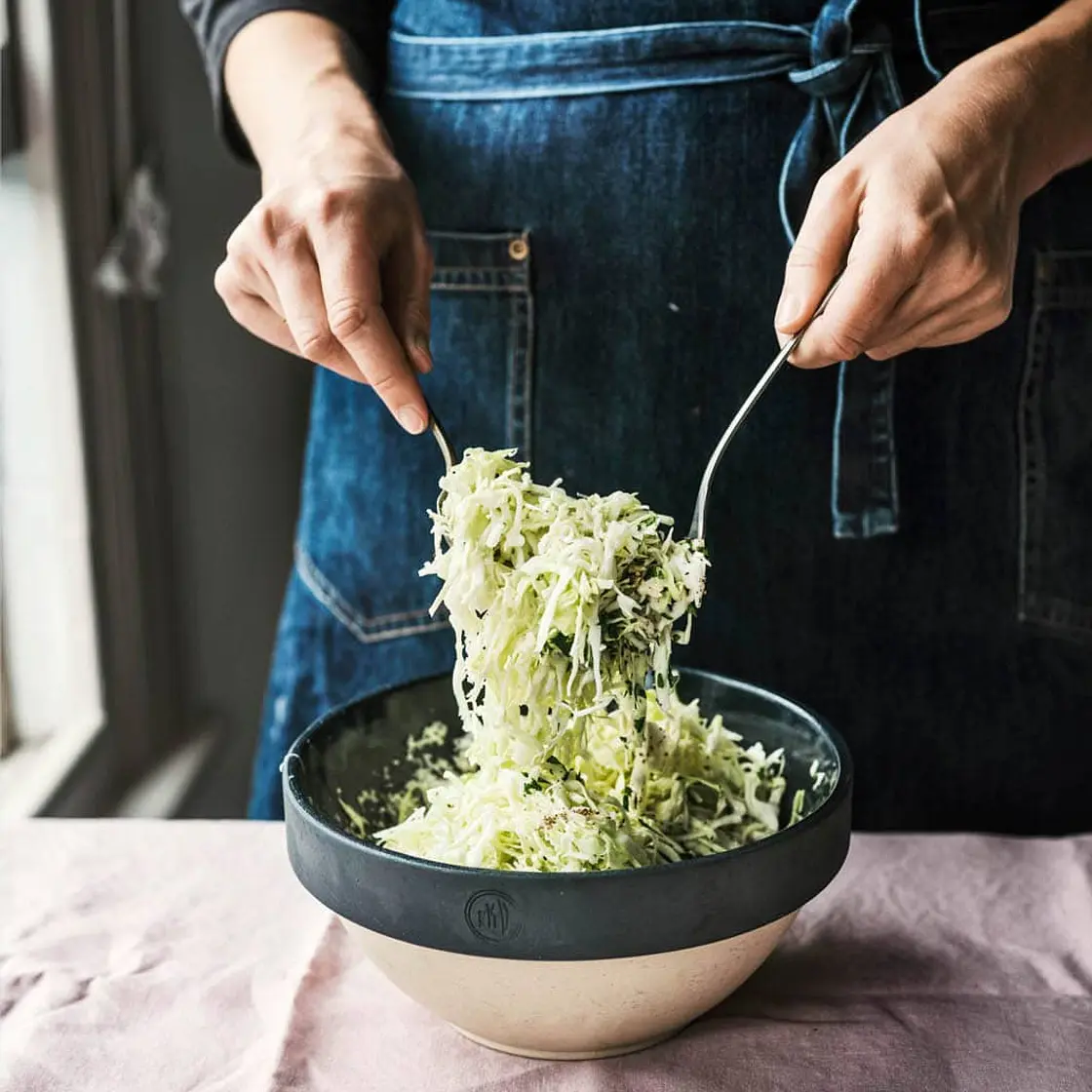 Cabbage + Parmesan slaw
