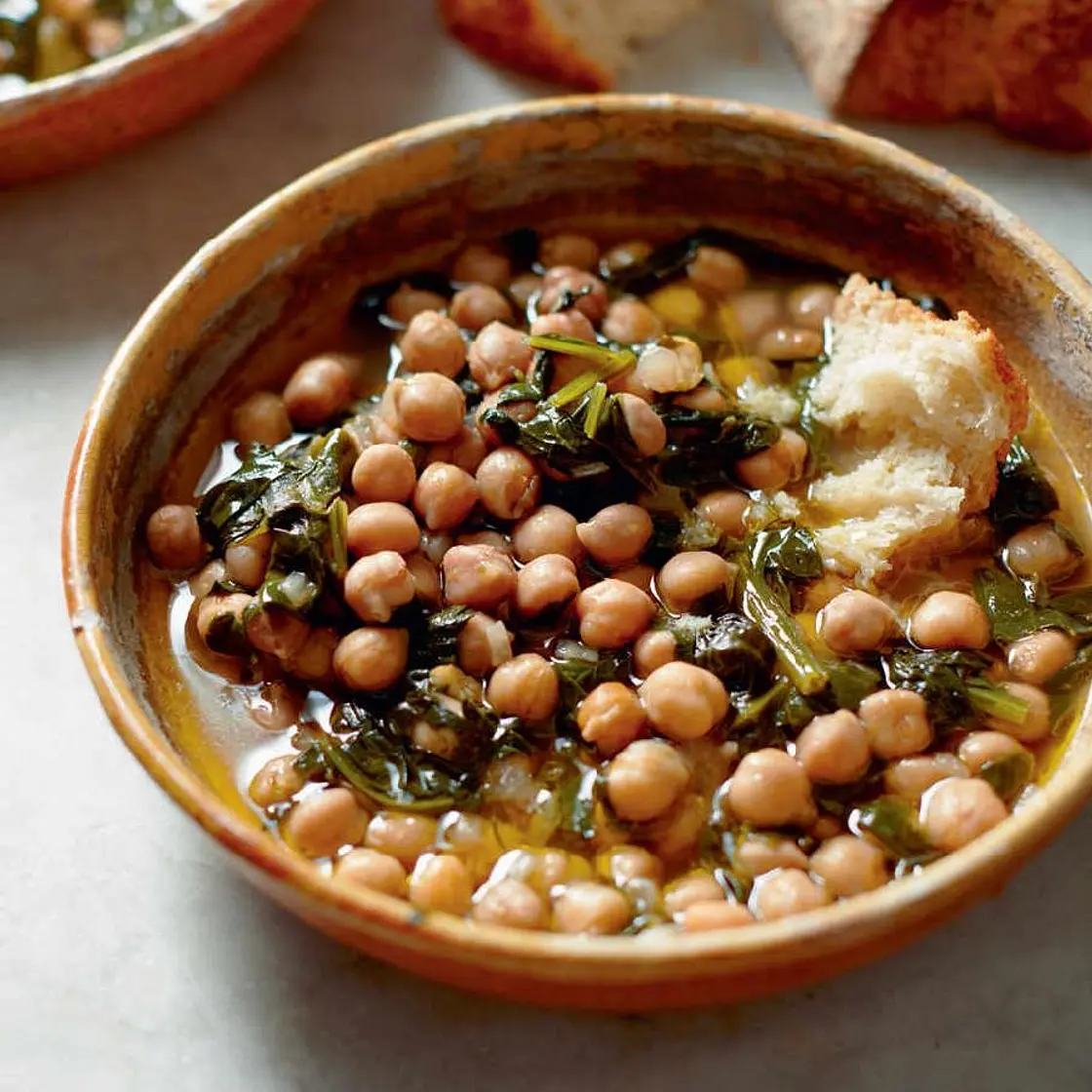 Comforting spinach and chickpeas