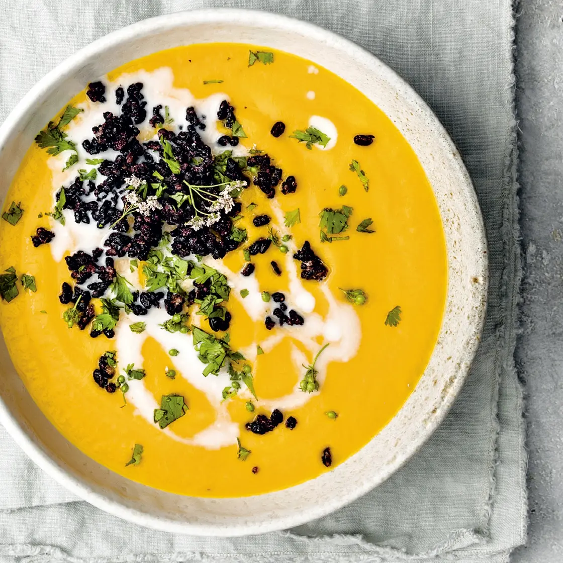 creamy sweet potato leek soup