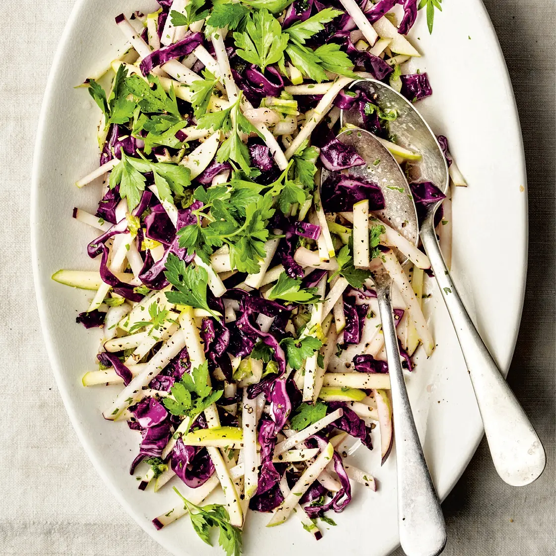 apple and kohlrabi coleslaw