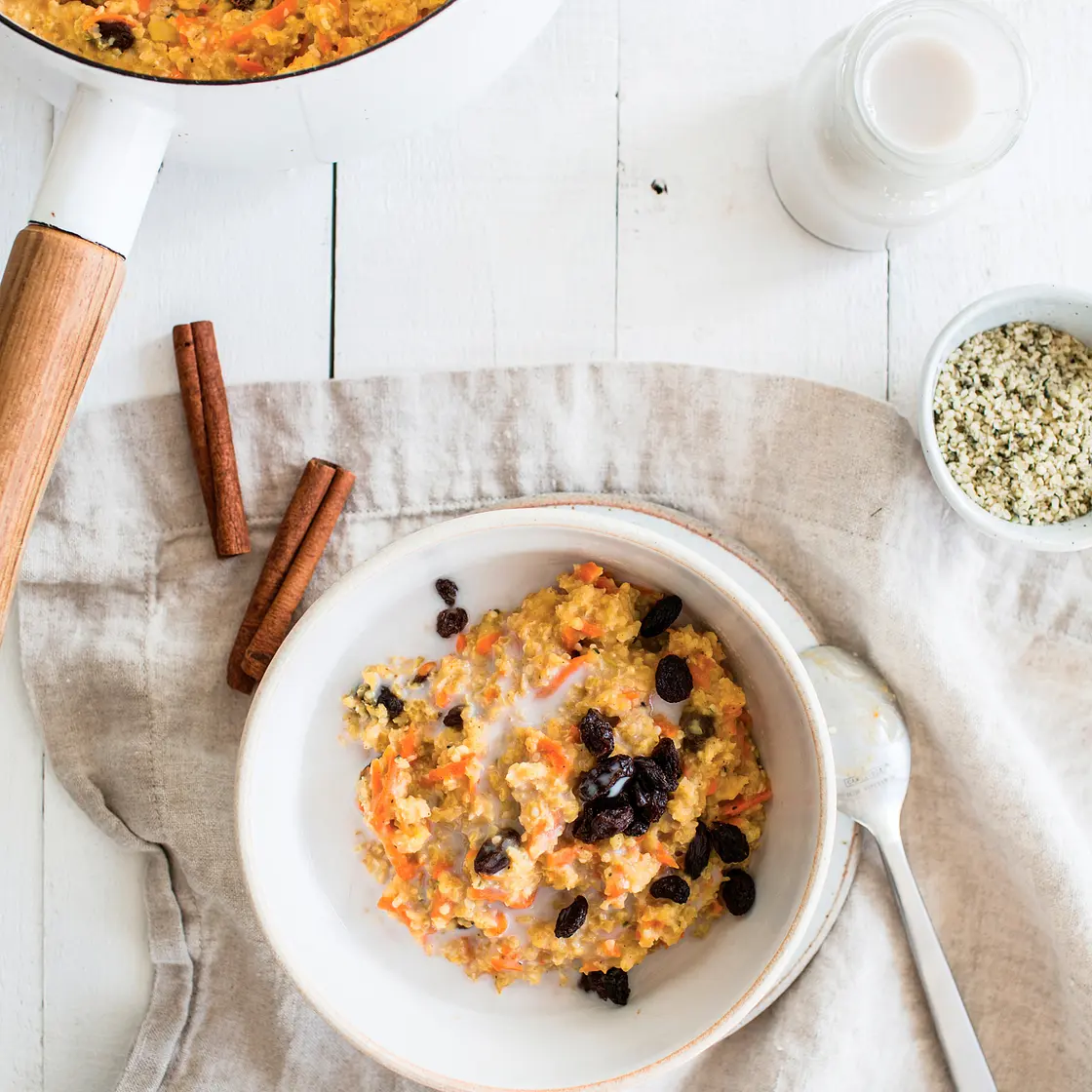CHAI-SPICED MILLET PORRIDGE WITH CARROTS AND APPLES