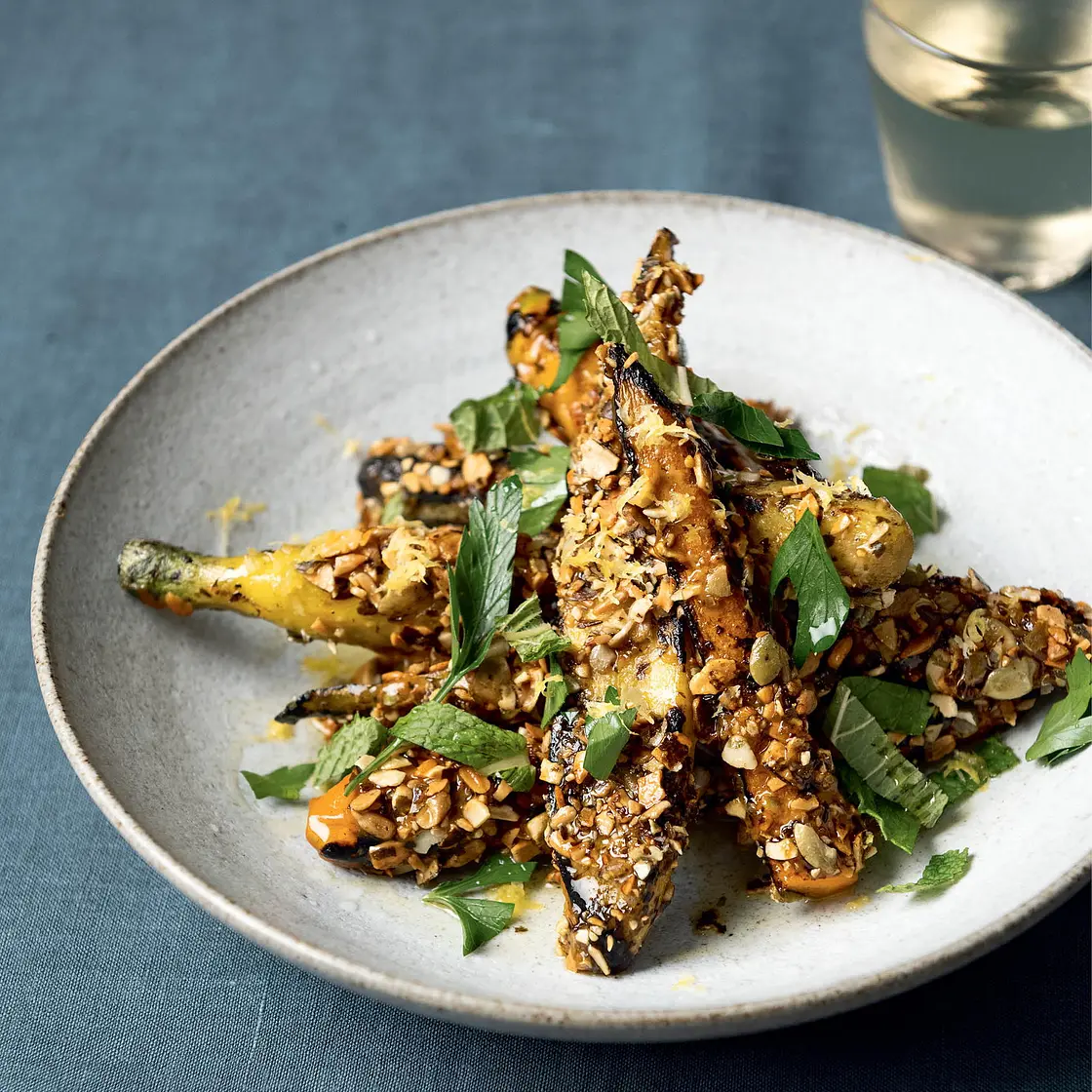 Grilled Carrots with Sweet and Sour Carrot Sauce