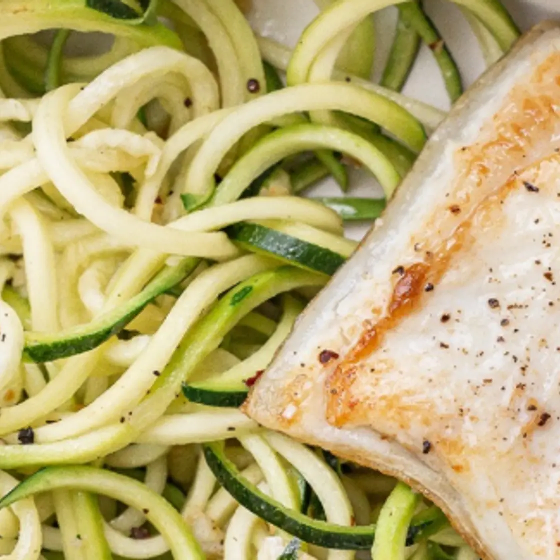 15 Minute Halibut with Zoodles