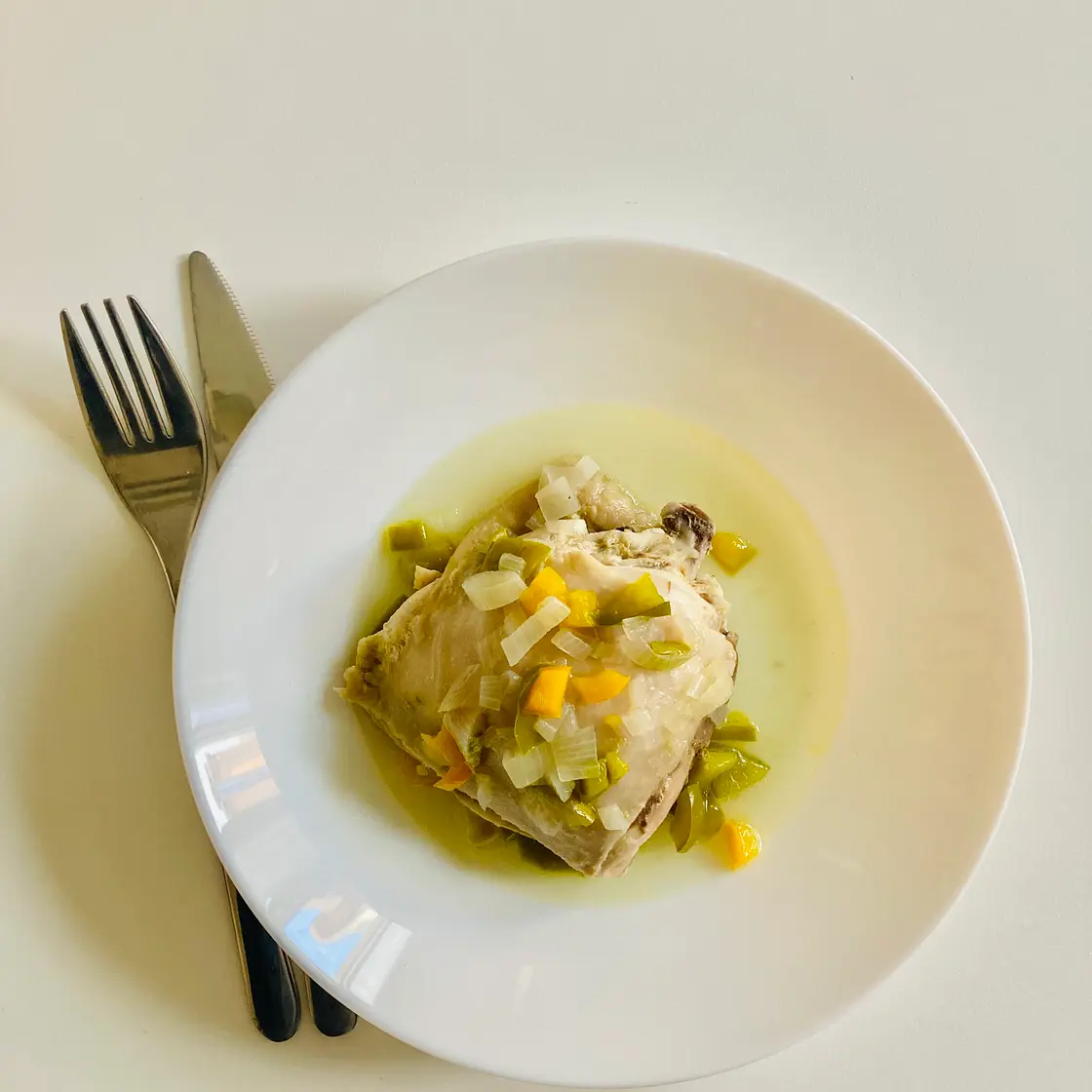 Boiled indigenous chicken