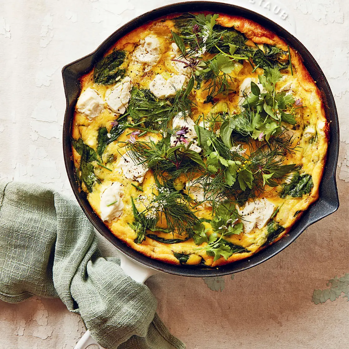 SPINACH AND GOAT CHEESE FRITTATA