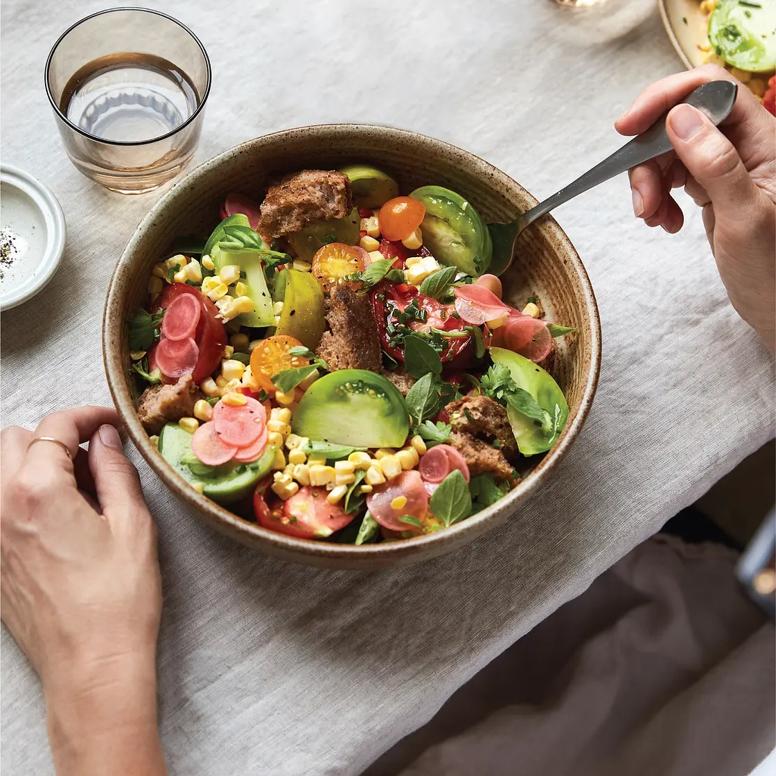 Tomato, Corn, and Bread Salad