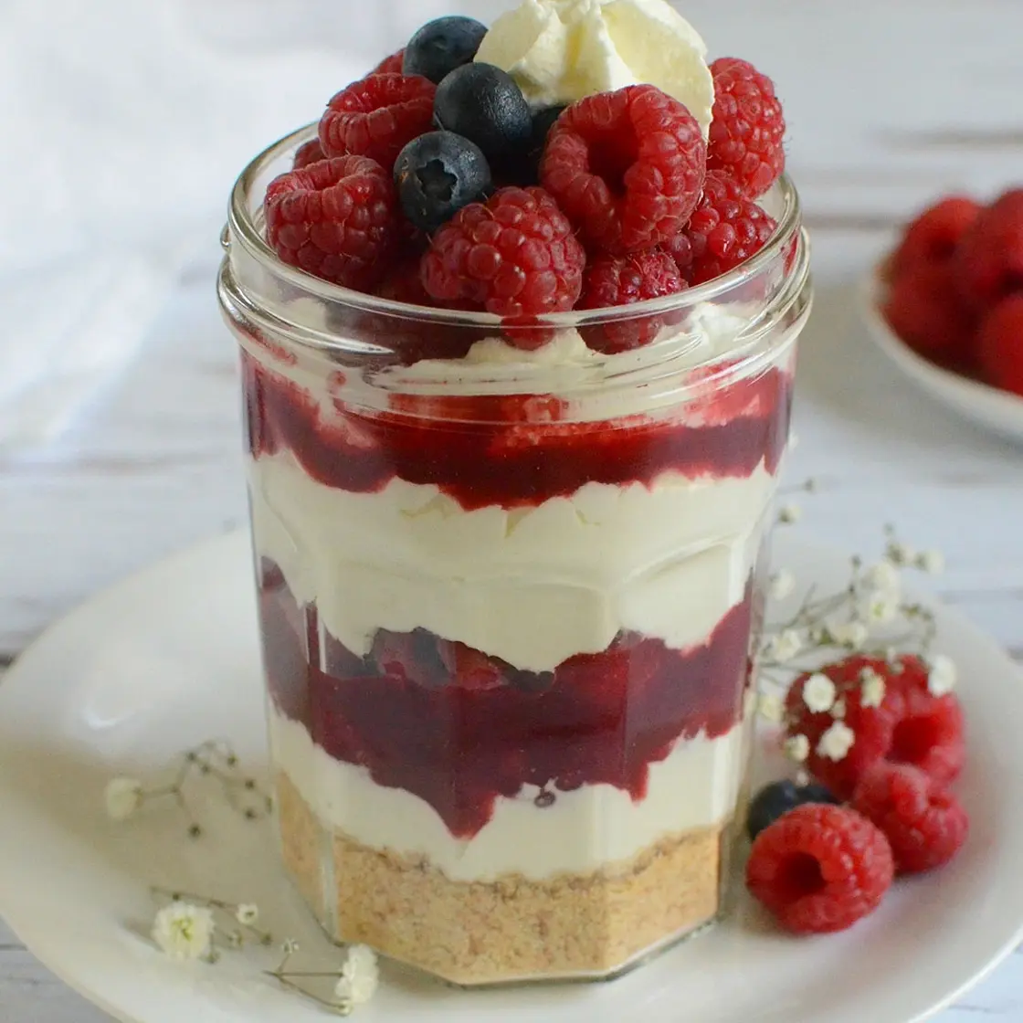 5 couches framboises