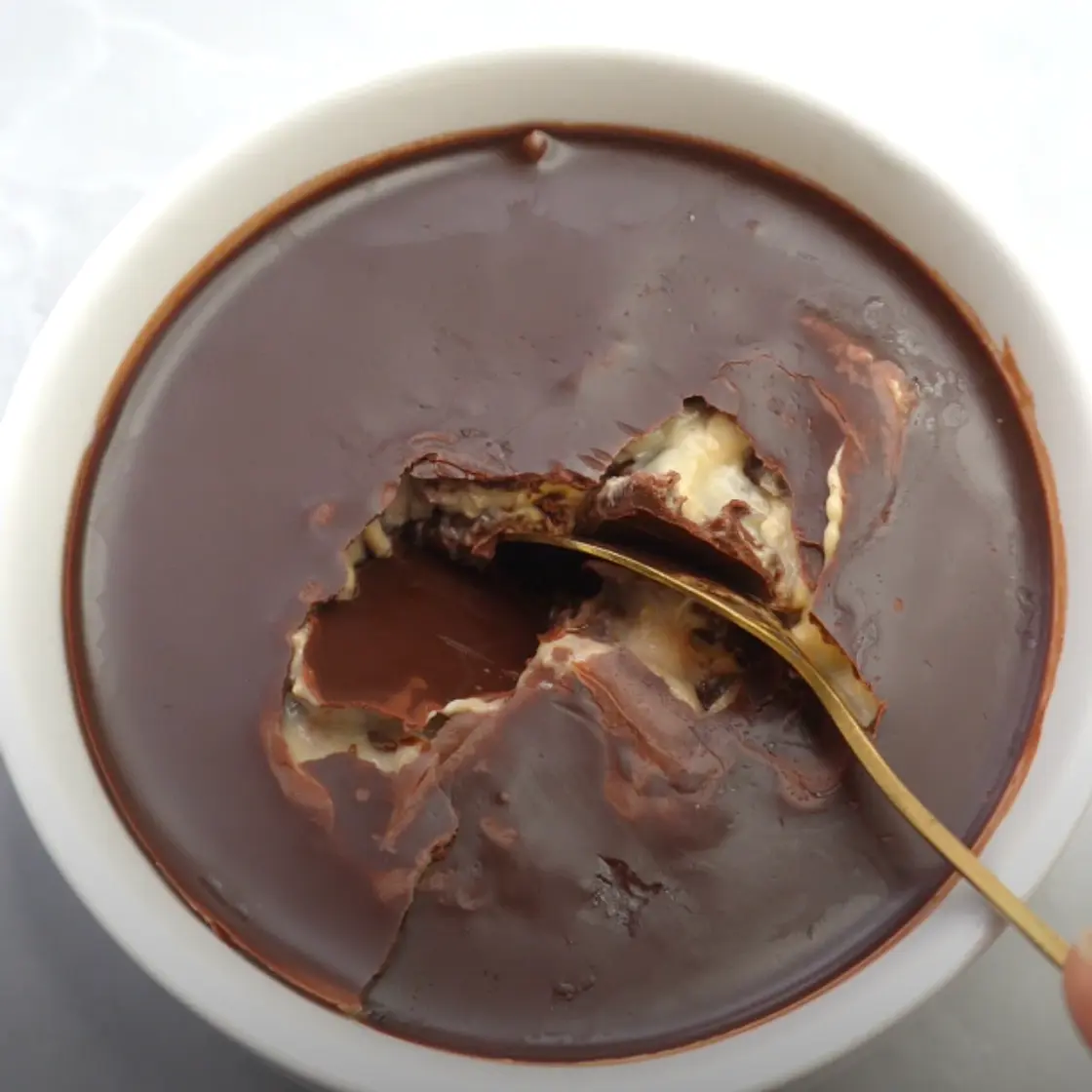 Kinder Chocolate Inspired Overnight Oats