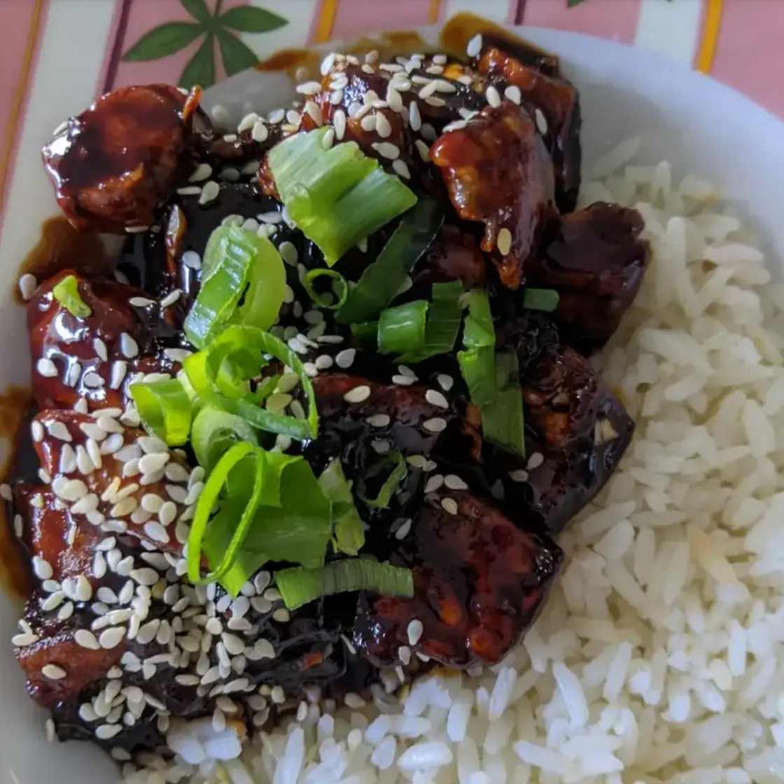 Tofu Teriyaki with Rice