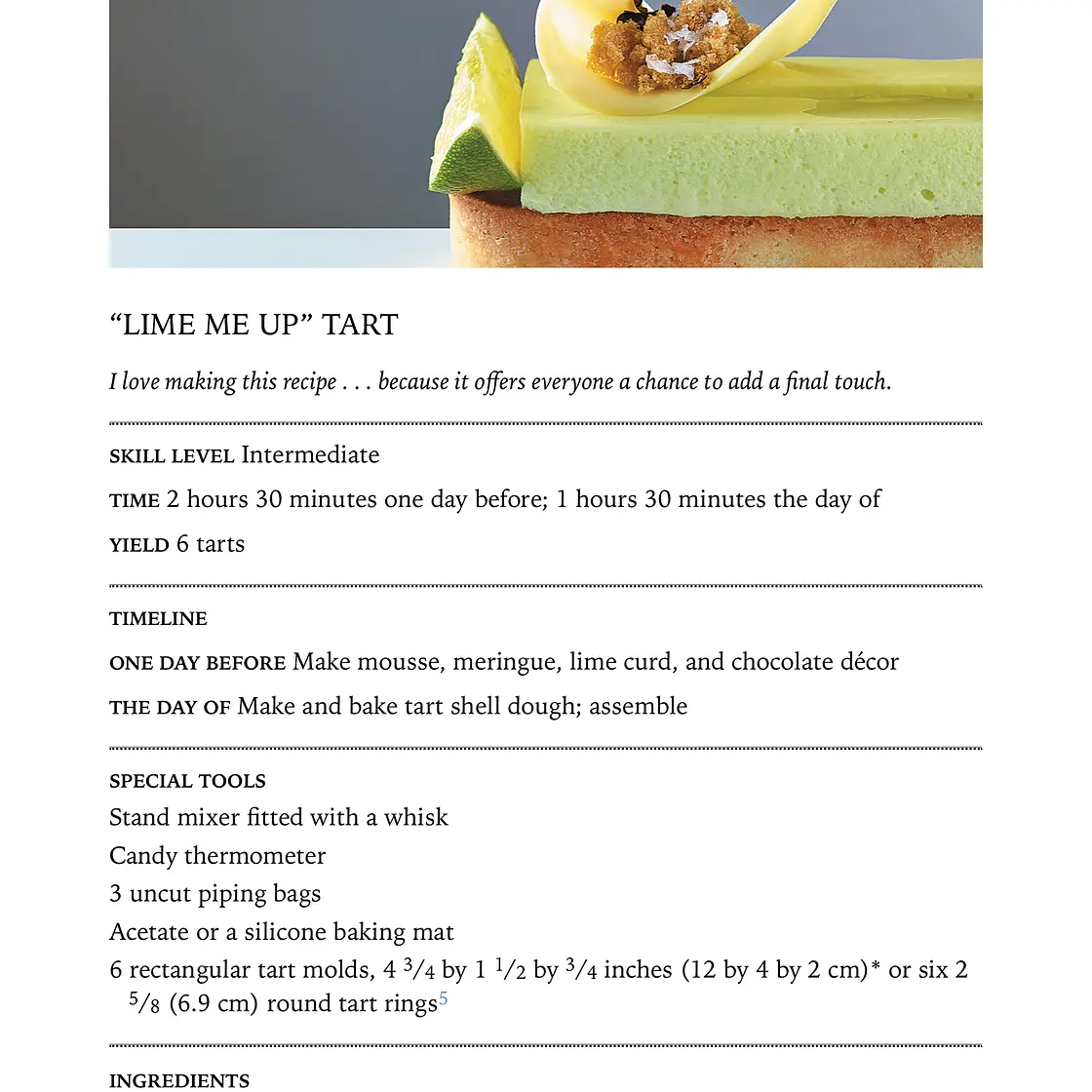 Lime me up tart