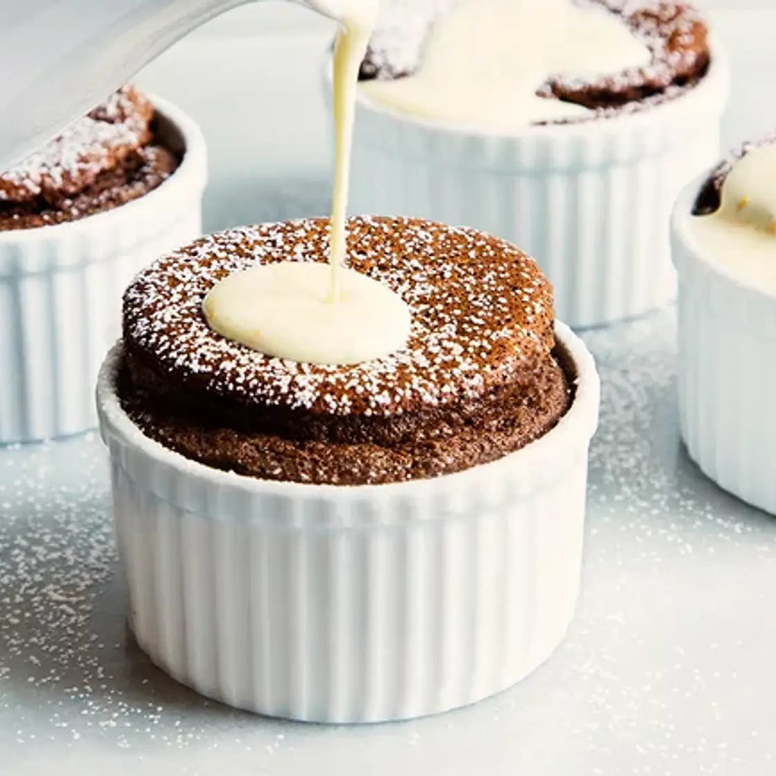 Chocolate Soufflé with Orange Sauce
