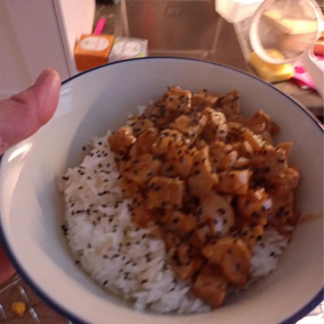 Tempeh in Creamy Mushroom Coconut Sauce