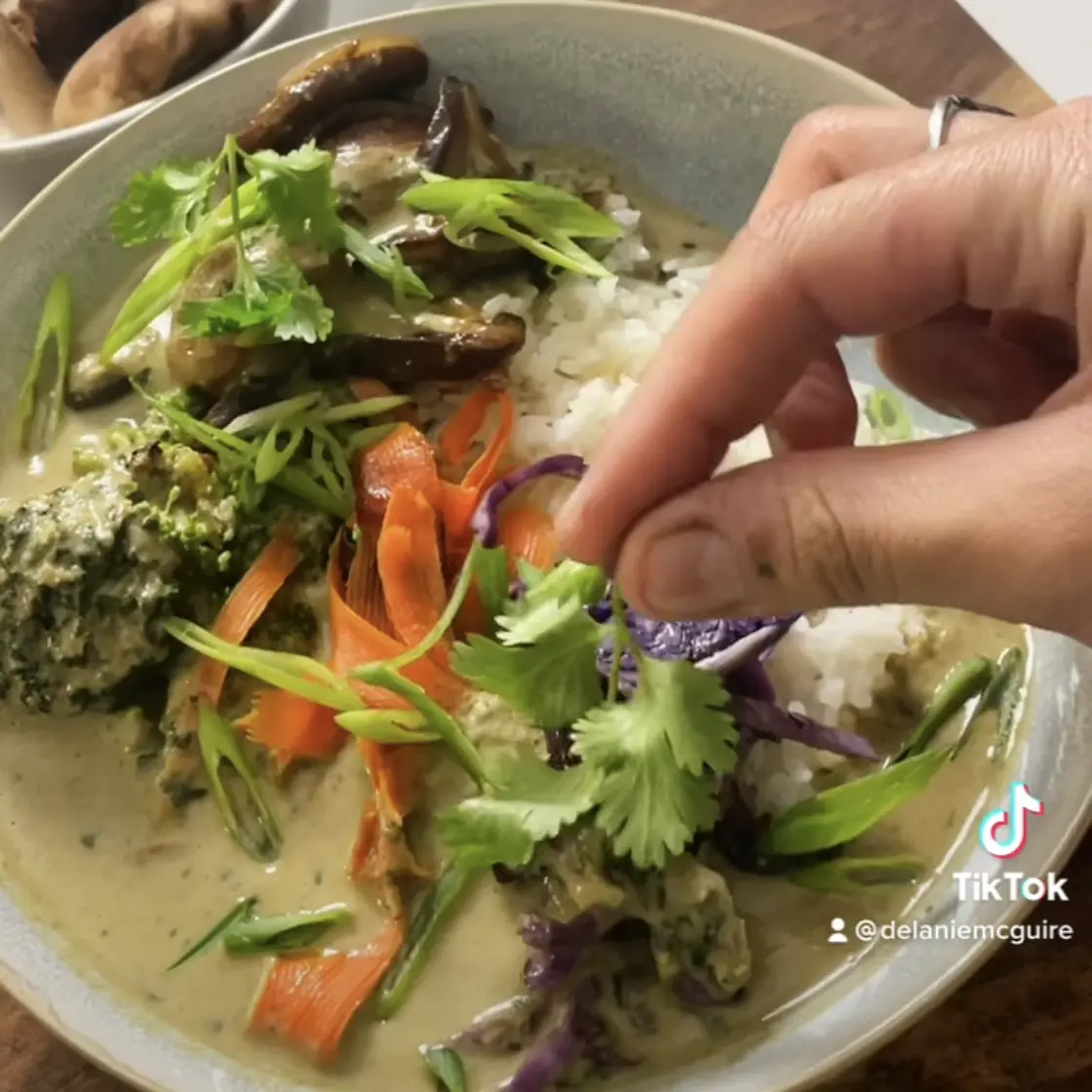 Cilantro green coconut curry