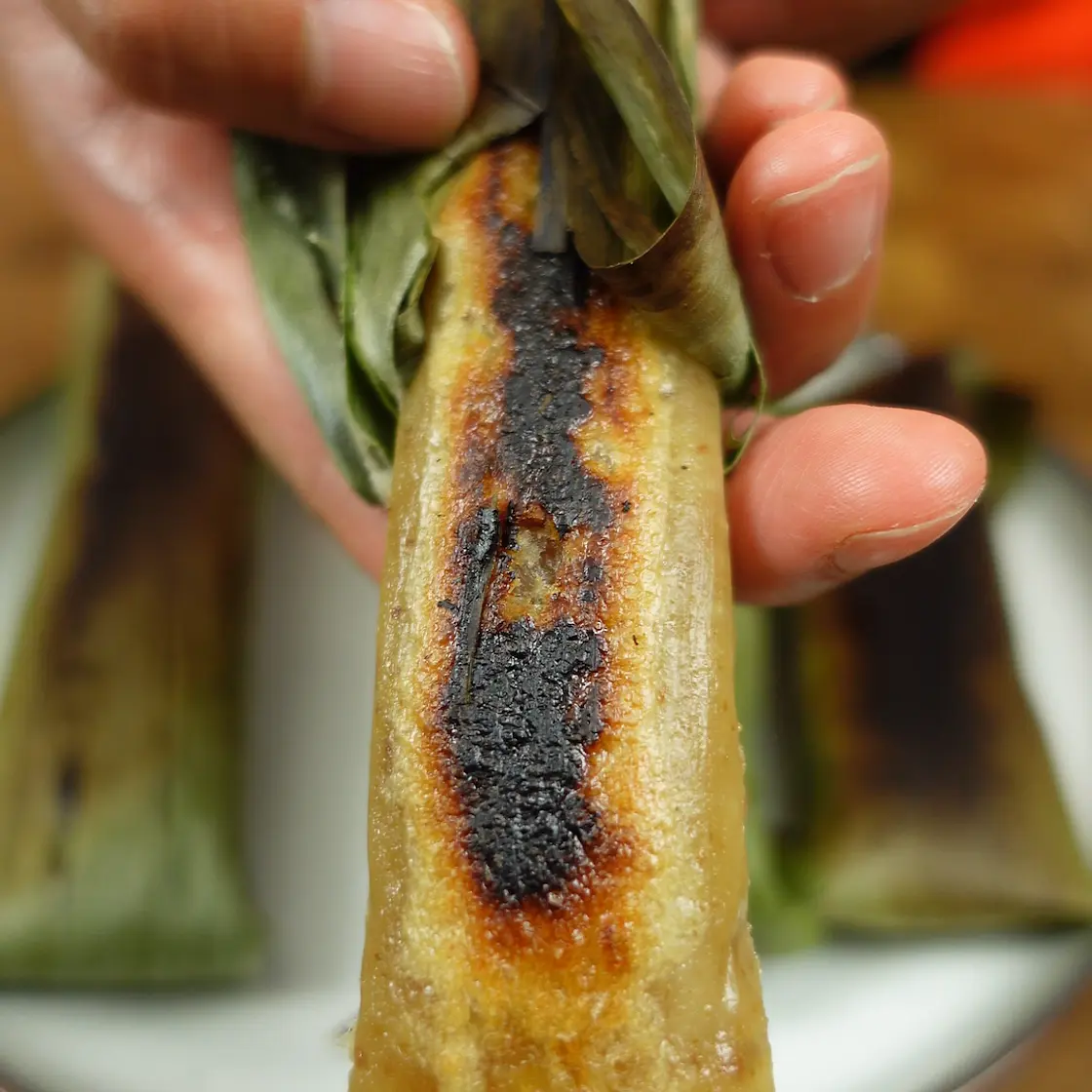 Tupig (Roasted Sticky Rice)