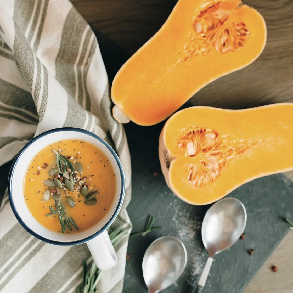 Cumin Flavored Velvety Pumpkin Soup