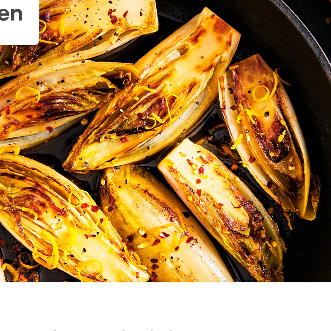 Gegrilde lof met sinaasappel