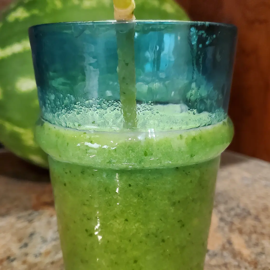 Celery, lemon, pineapple detox juice.
