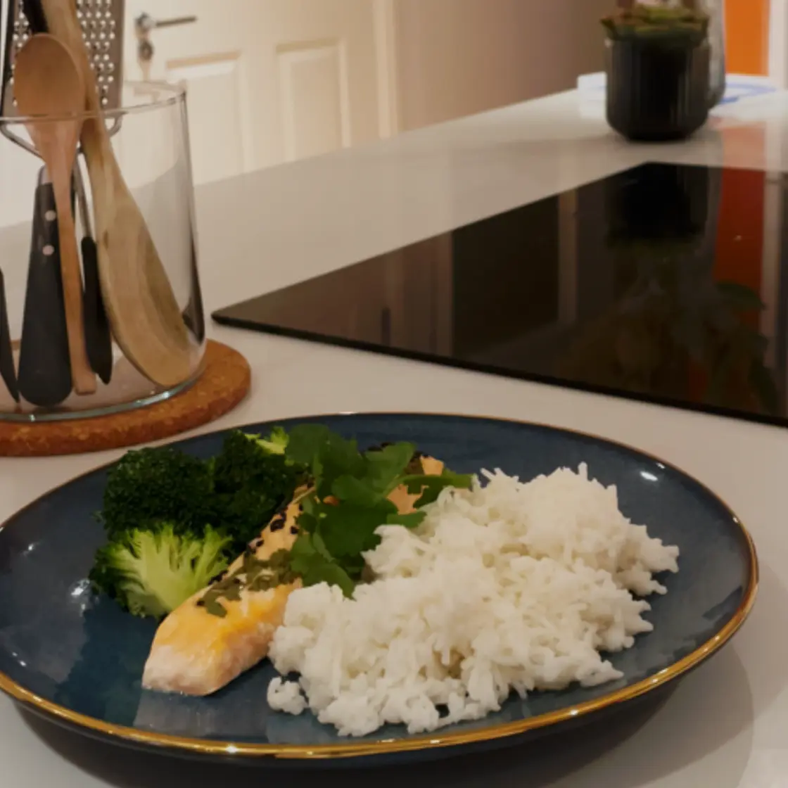 Fragrant Coconut Lime Salmon and Rice