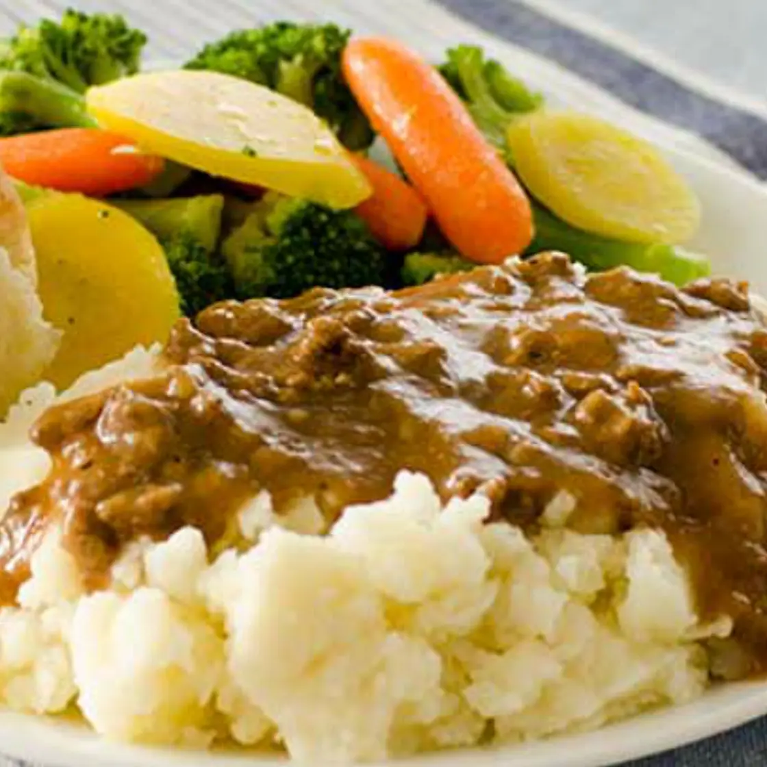 Hamburger Gravy & Mashed Potatoes