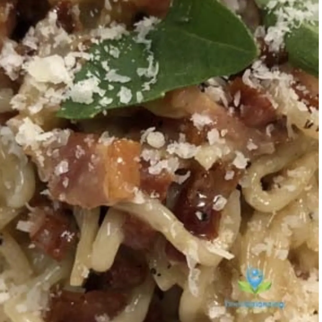 Sundried Tomato Fettuccine Carbonara