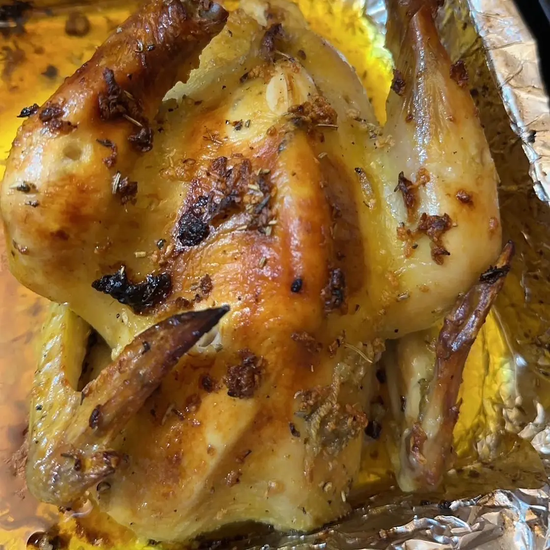 Garlic Herb Butter Roast Chicken