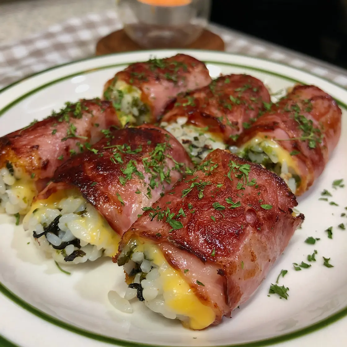 Bacon Cheese Rice Rolls