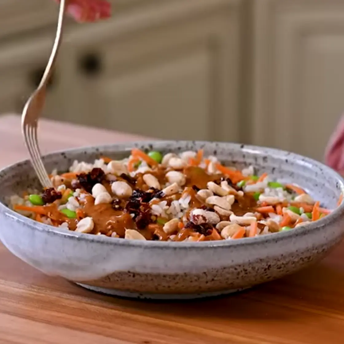 Spicy Edamame Rice Bowl
