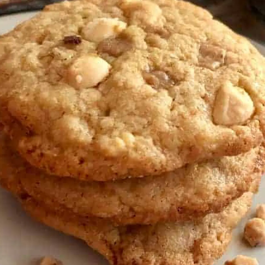 White Chocolate Toffee Brown Butter Cookies