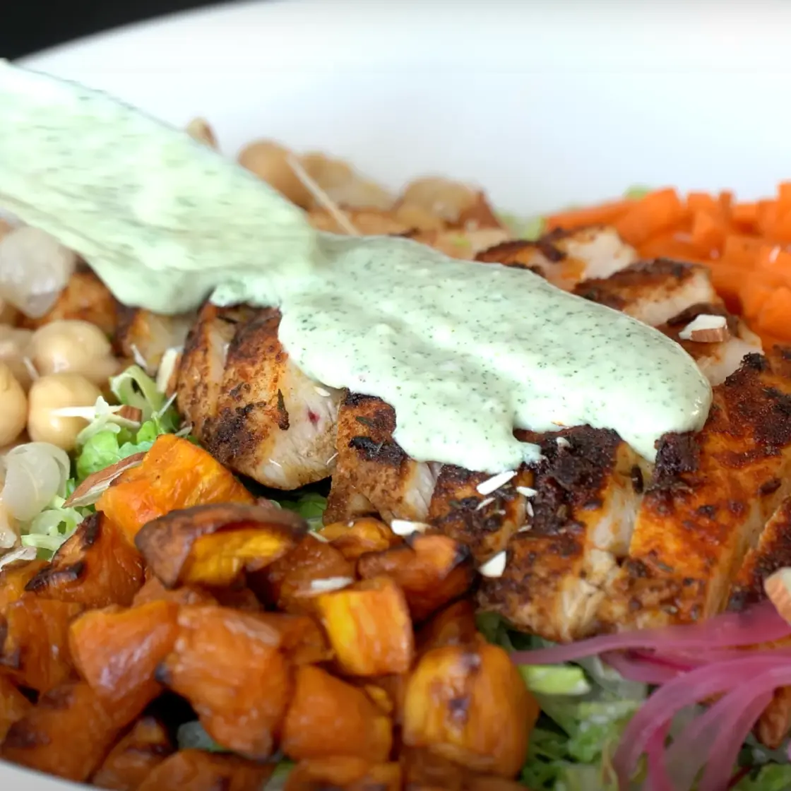 Blackened Chicken Salad w/ Green Goddess Ranch