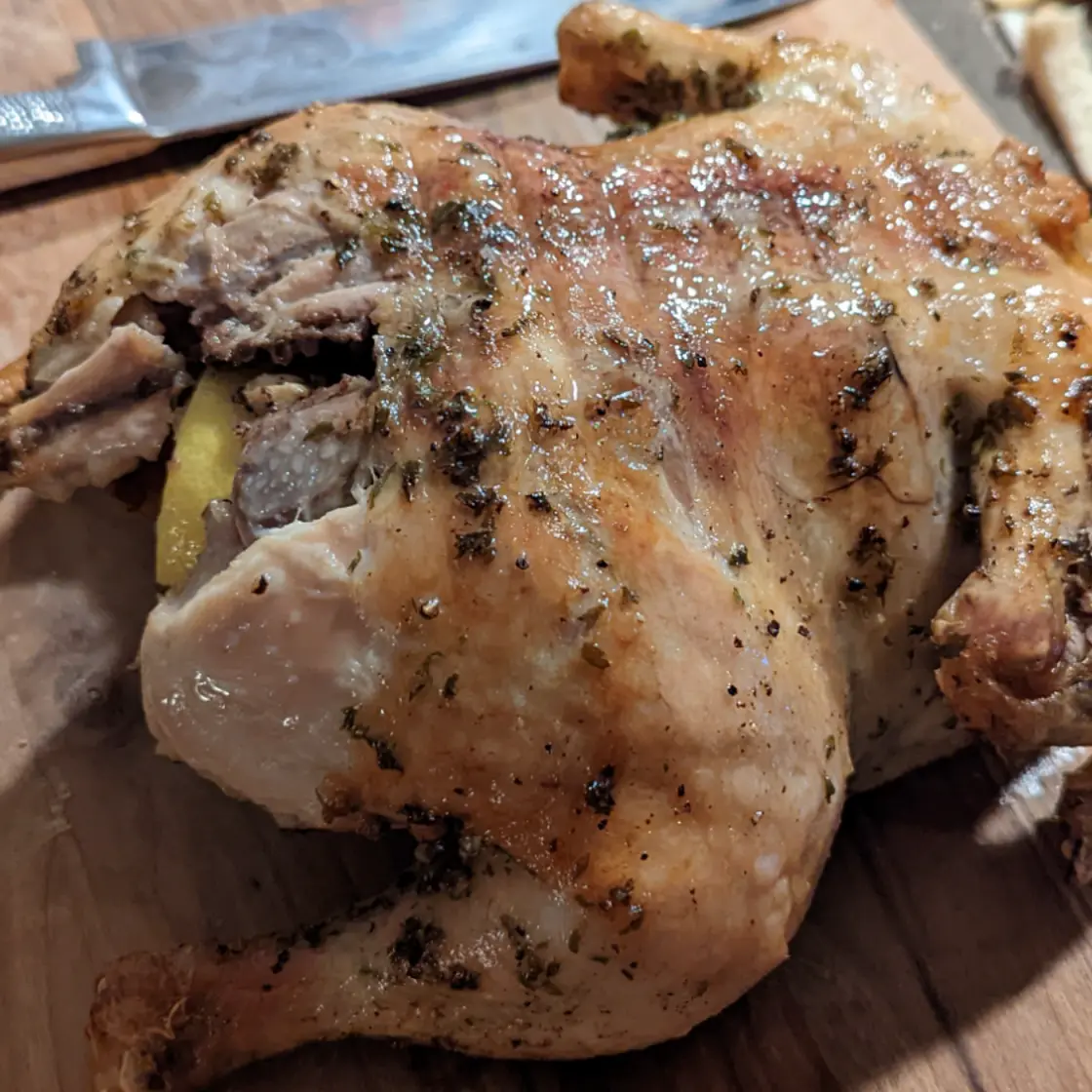 Garlic Herb Butter Roast Chicken