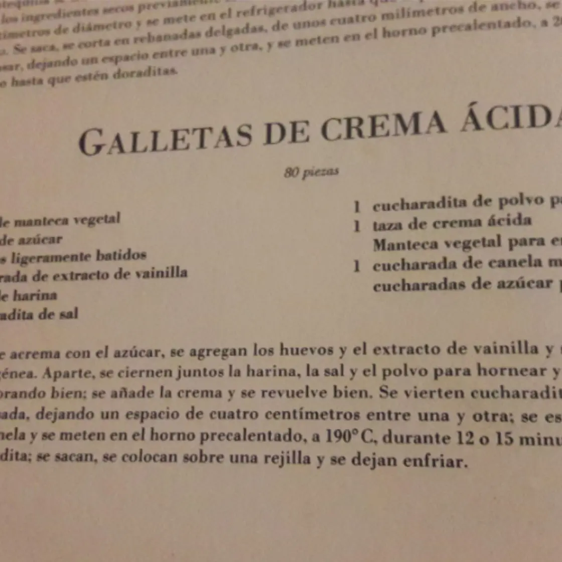 Galletas de crema ácida