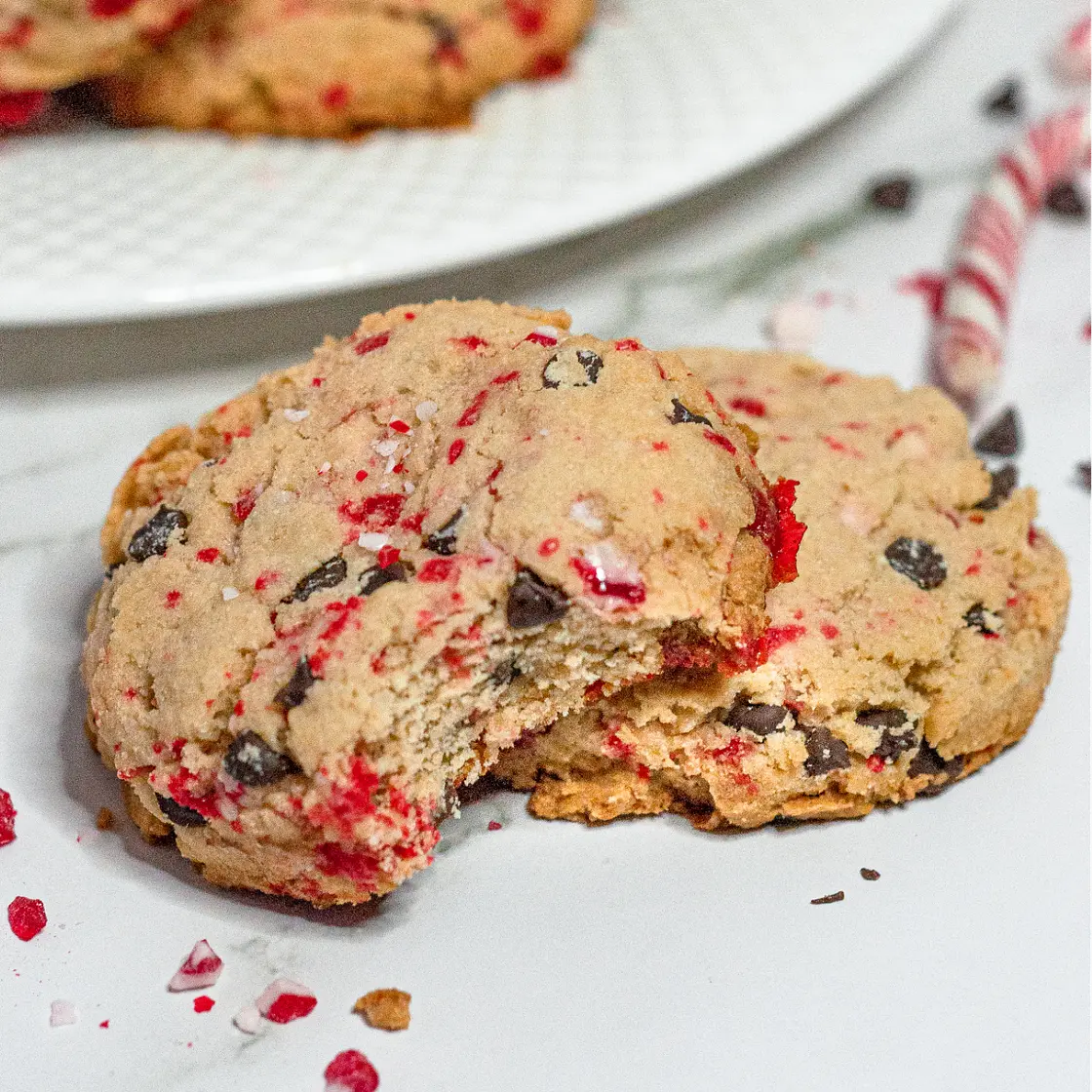 Candy Cane Chocolate Chip Cookies (Gluten-Free & Vegan)
