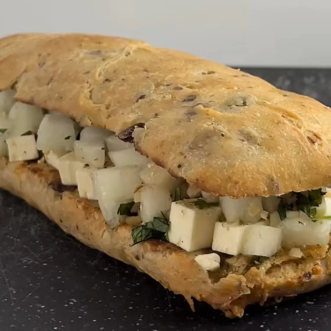 Honigmelonen Feta Sandwich
