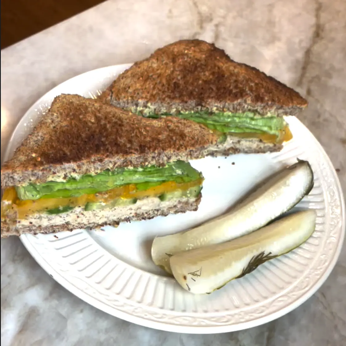 Mayo-less tuna salad sandwich