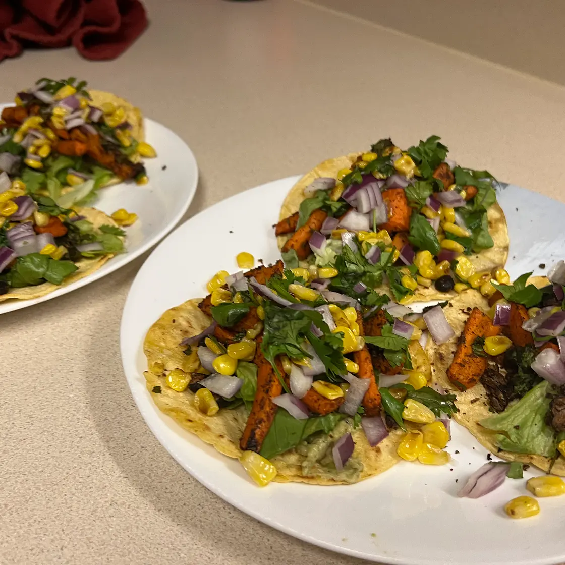 Smoky Carrot and Black Bean Tacos with Corn and Jalapeno Salsa