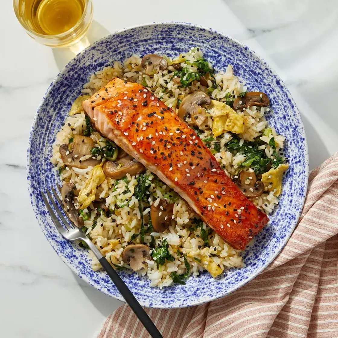 Orange Salmon & Fried Rice