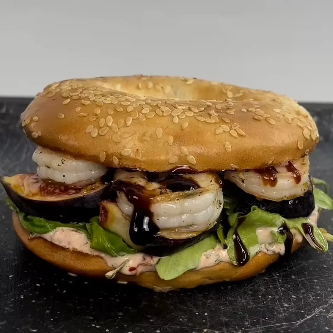 Garnelen Feigen Sandwich