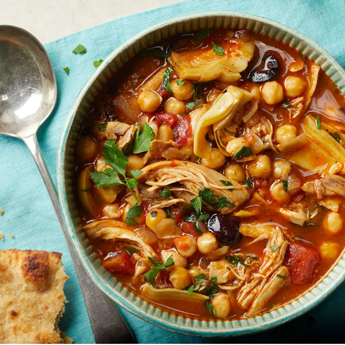 Slow-Cooker Chicken & Chickpea Soup