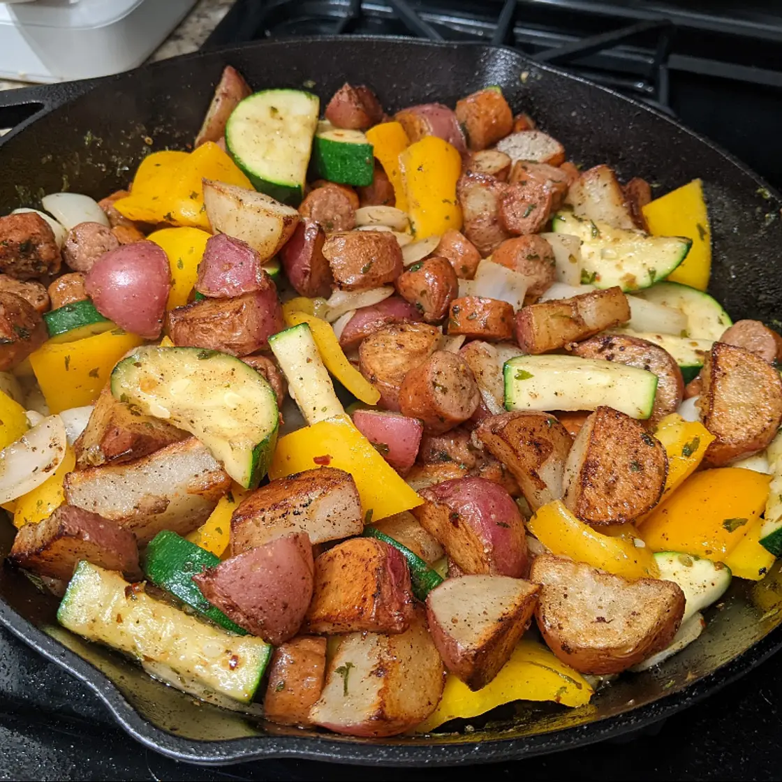 Veggie & Chicken Sausage Hash