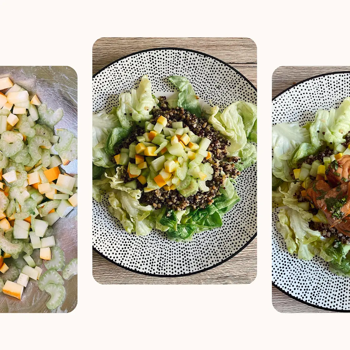 Saumon Confit & Quinoa Légumes Verts