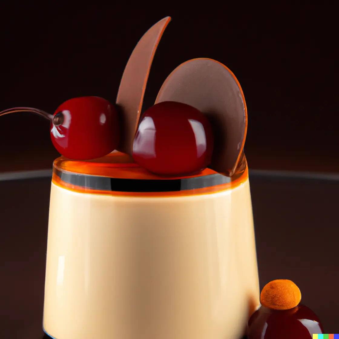 Cherry, Coffee, and Milk Chocolate Mousse with European Liqueur