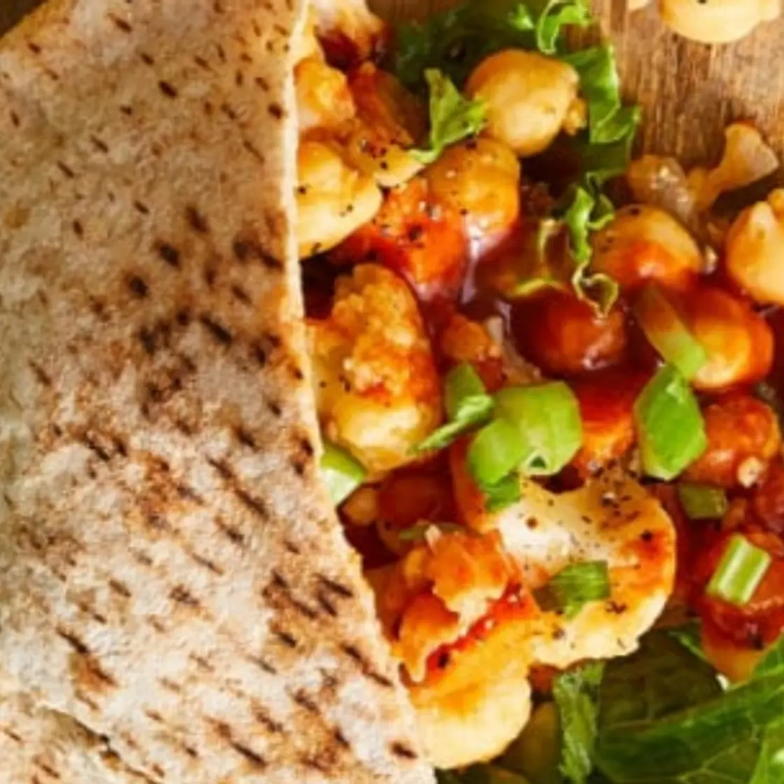 Spicy Buffalo Cauliflower Pitas