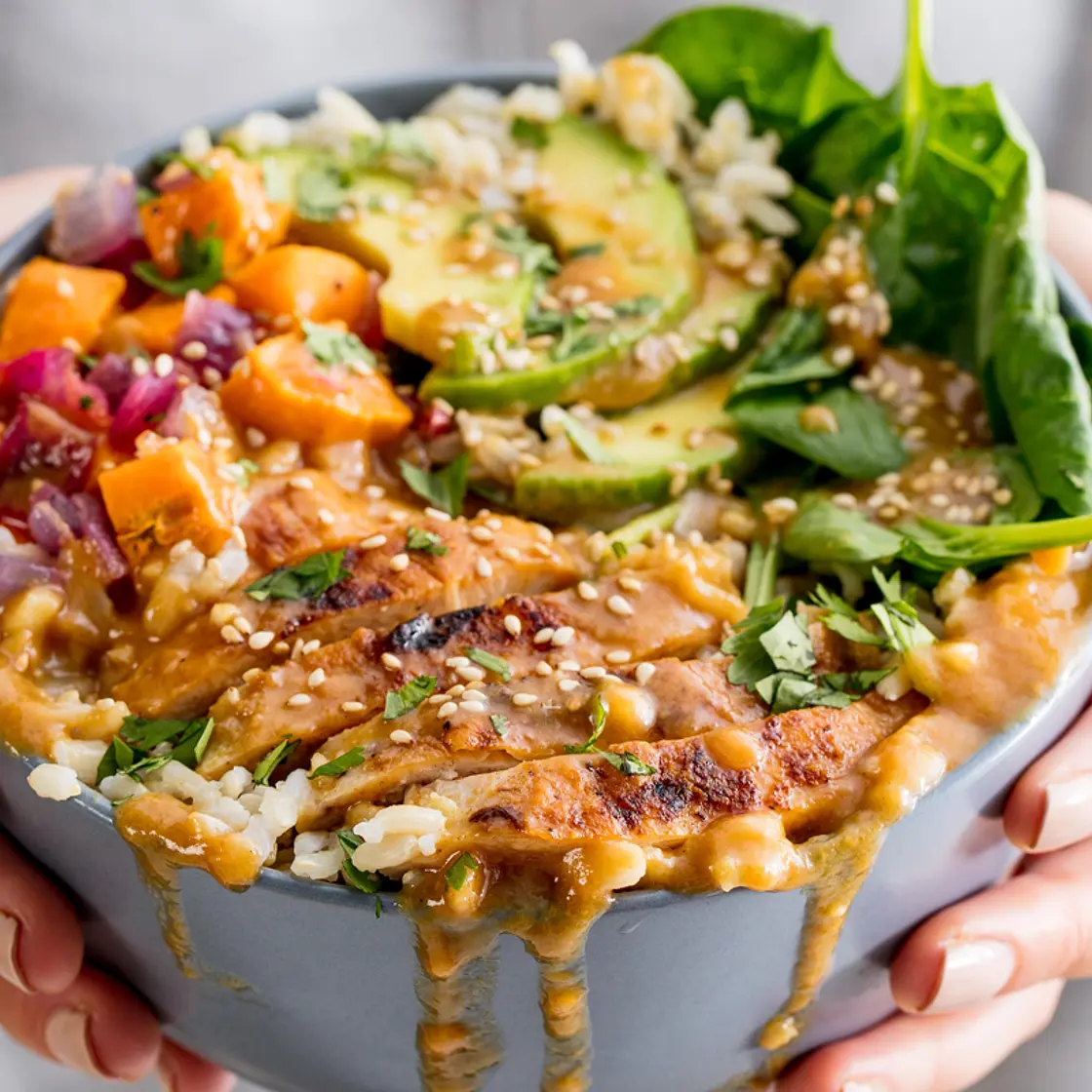Thai Peanut Butter Burrito Bowl