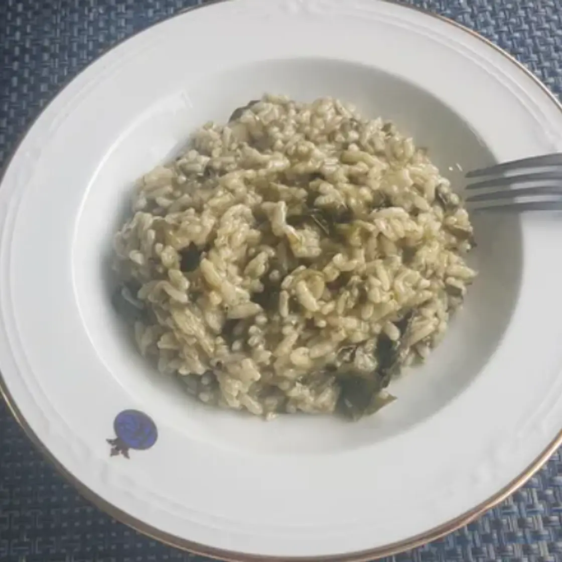 Arroz caldoso con champiñones