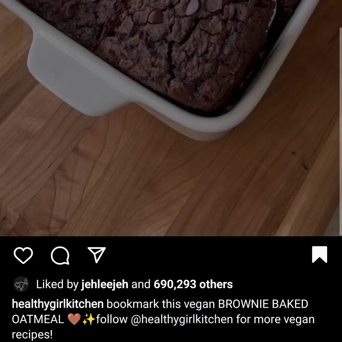 Vegan Brownie Baked Oatmeal