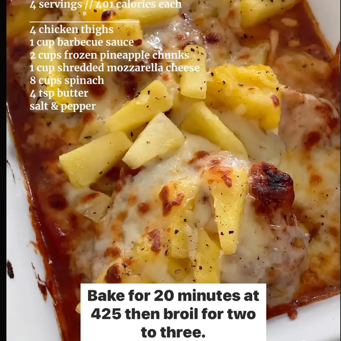 BBQ Chicken Pineapple Bake