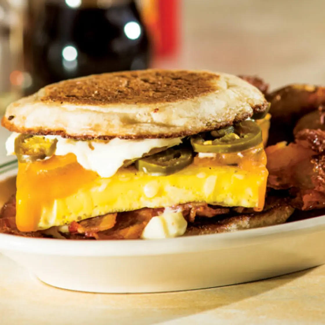 Maine style breakfast sandwich.