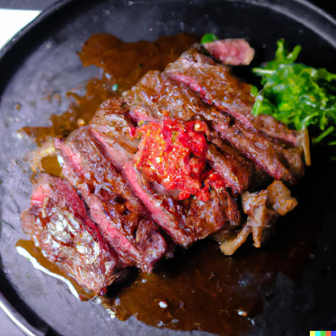 Phat Wag" Wagyu Beef Blade with Green Nahm Jim and Salted Egg Gribiche